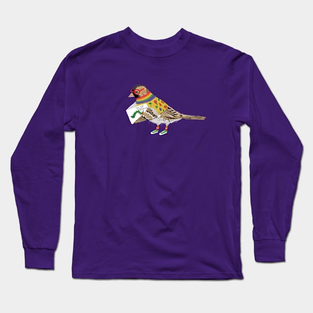 Harris's Sparrow Long Sleeve T-Shirt by EmilyLaurelHarris